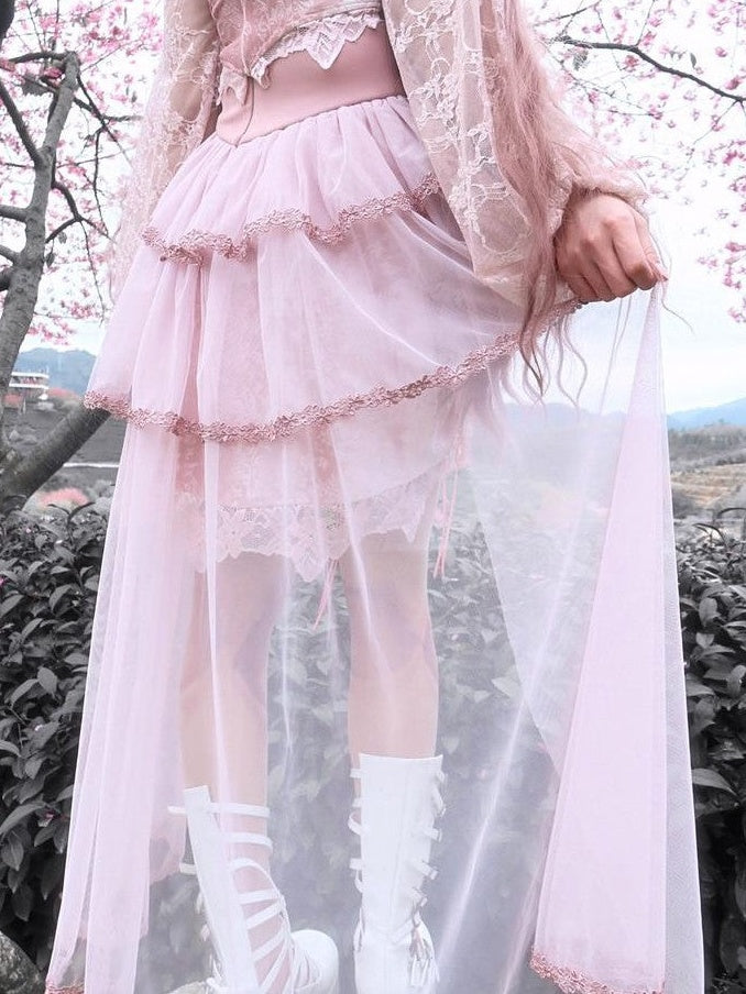 BLOOD SUPPLY Cherry Nightmare Embossed Embroidery Gothic Women's Velvet Lace Skirts