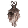 BLOOD_SUPPLY_Asymmetric_Steampunk_Tie_Pu_Bustier_Detachable_Train_Women's_Jsk_/_Jumper_Skirts_746867051765_MISSTT