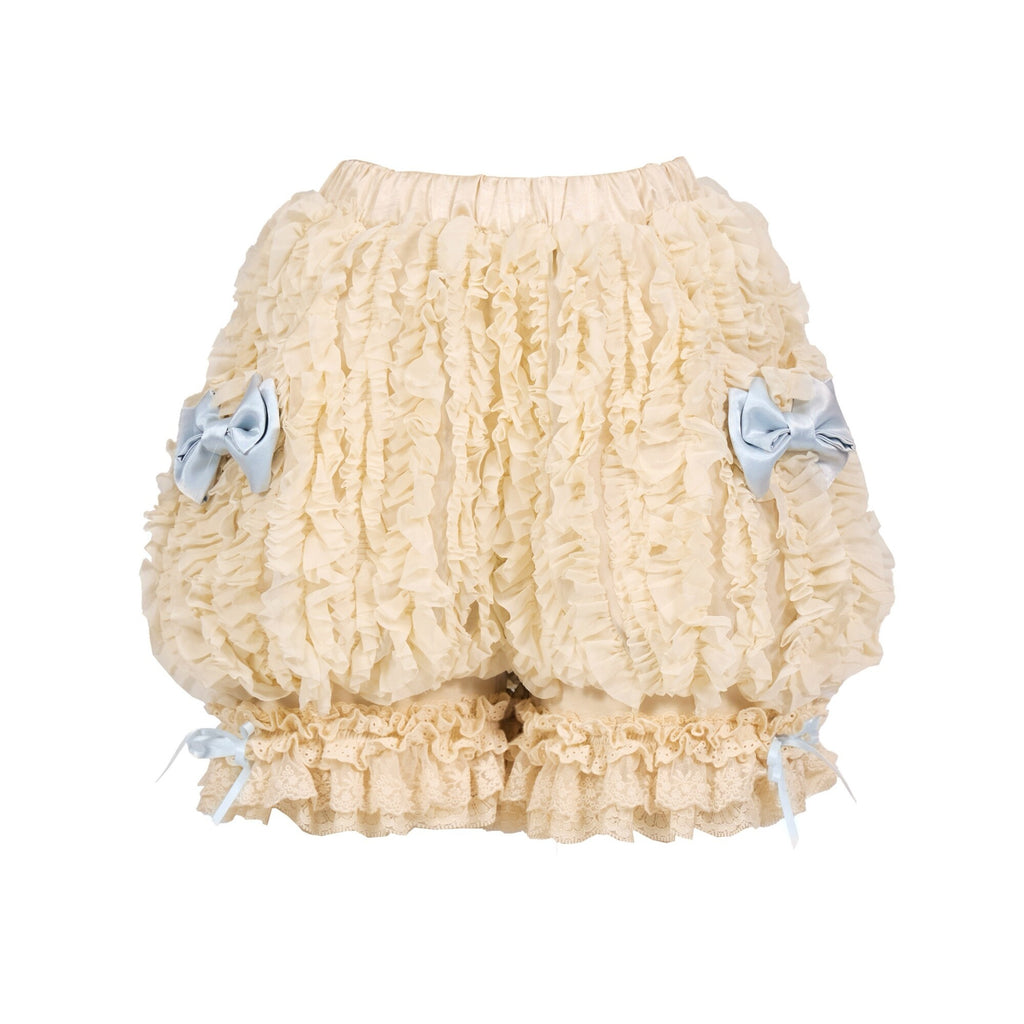 BLOOD_SUPPLY_Cream_Pumpkin_Rococo_Vintage_Doll_Bow_Women's_Polyester_Short_Bloomers_1055851452754_MISSTT