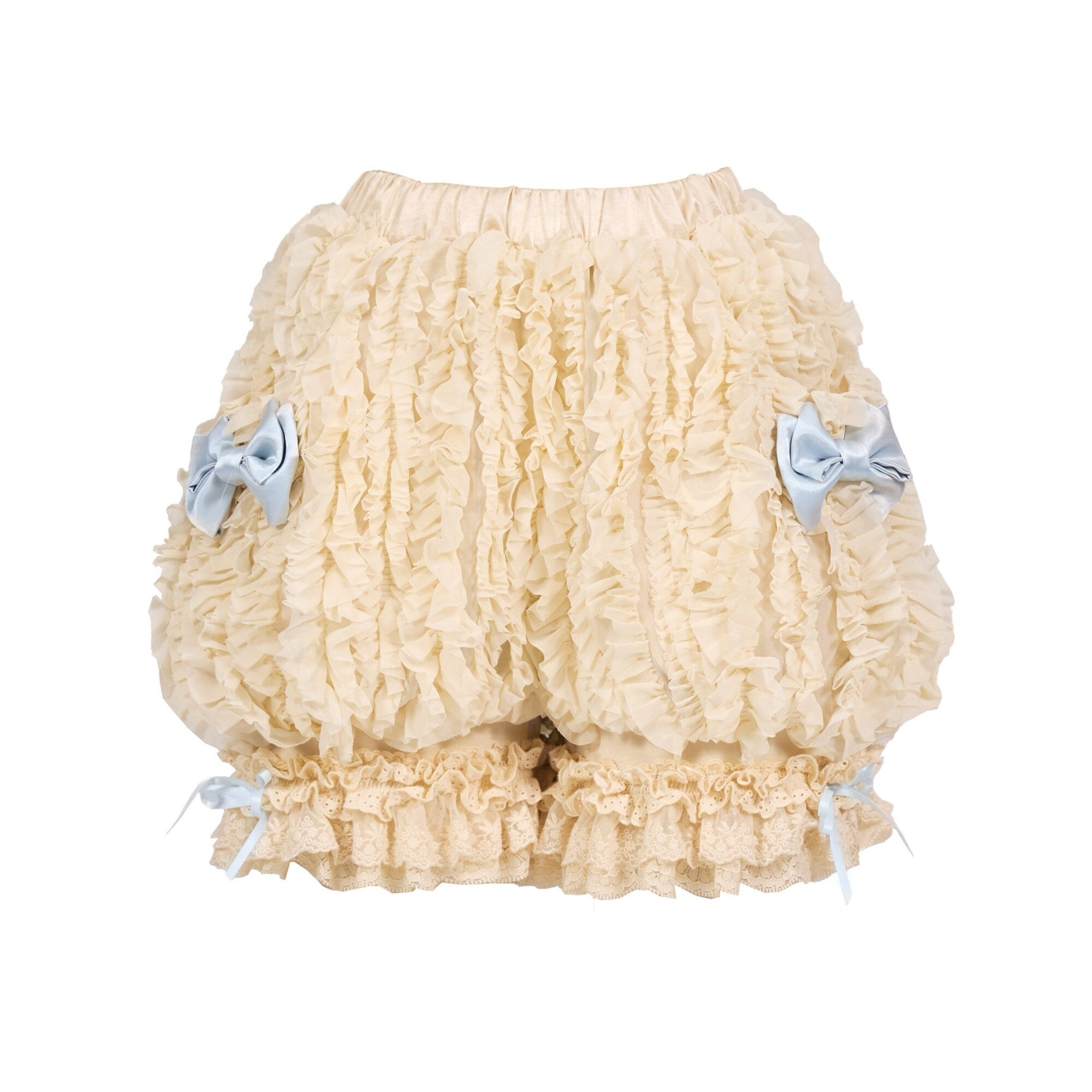 BLOOD_SUPPLY_Cream_Pumpkin_Rococo_Vintage_Doll_Bow_Women's_Polyester_Short_Bloomers_1055851452754_MISSTT