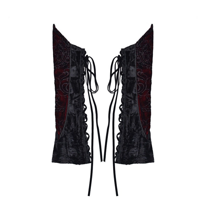 BLOOD_SUPPLY_Crimson_Gothic_Shimmering_Heart_Velvet_Fishtail_Women's_Jsk_/_Jumper_Skirts_842454141894_MISSTT