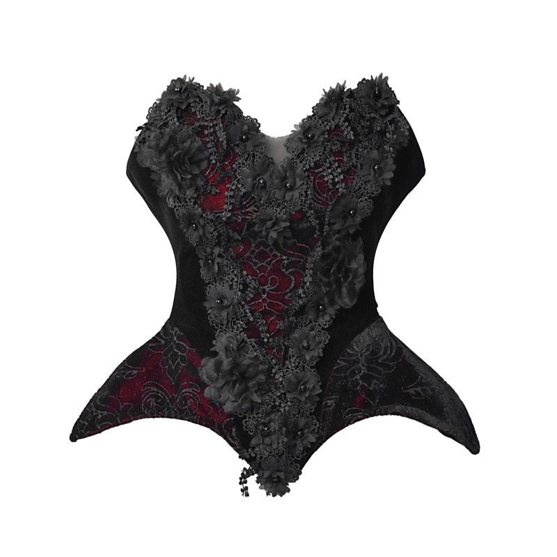 BLOOD_SUPPLY_Crimson_Velvet_Gothic_V-neck_Zipper_Heart_Details_Women's_Polyester_Bustiers_985738093683_MISSTT