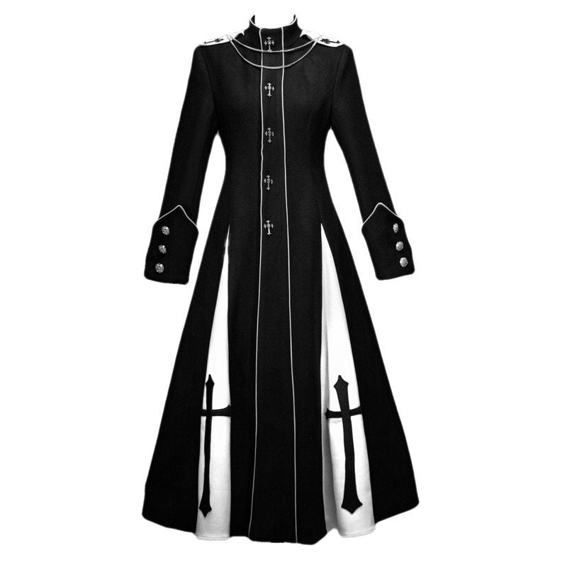 BLOOD_SUPPLY_Gothic_Cross_Heavy_Embellished_Patchwork_Stand_Collar_Long_Women's_Woolen_Coats_685040798089_MISSTT