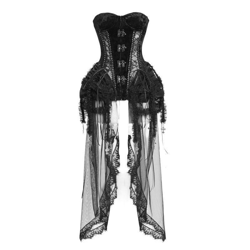 BLOOD_SUPPLY_Gothic_Fishbone_Cage_Lace_Up_Bow_Detail_Women's_Velvet_Bustiers_727363788844_MISSTT