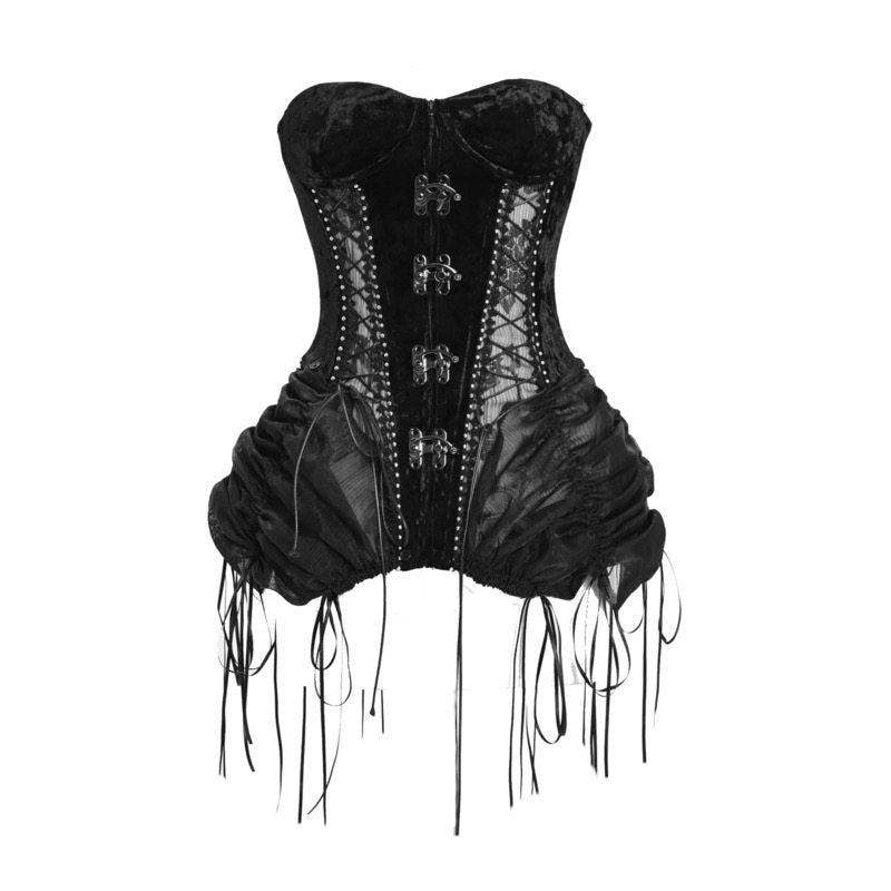 BLOOD_SUPPLY_Gothic_Fishbone_Cage_Lace_Up_Bow_Detail_Women's_Velvet_Bustiers_727363788844_MISSTT