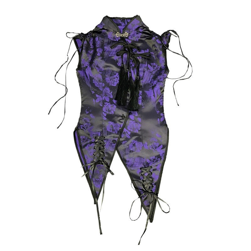 BLOOD_SUPPLY_Gothic_Jacquard_Frog_Button_Lace_Asymmetric_Women's_Jsk_/_Jumper_Skirts_641843753324_MISSTT