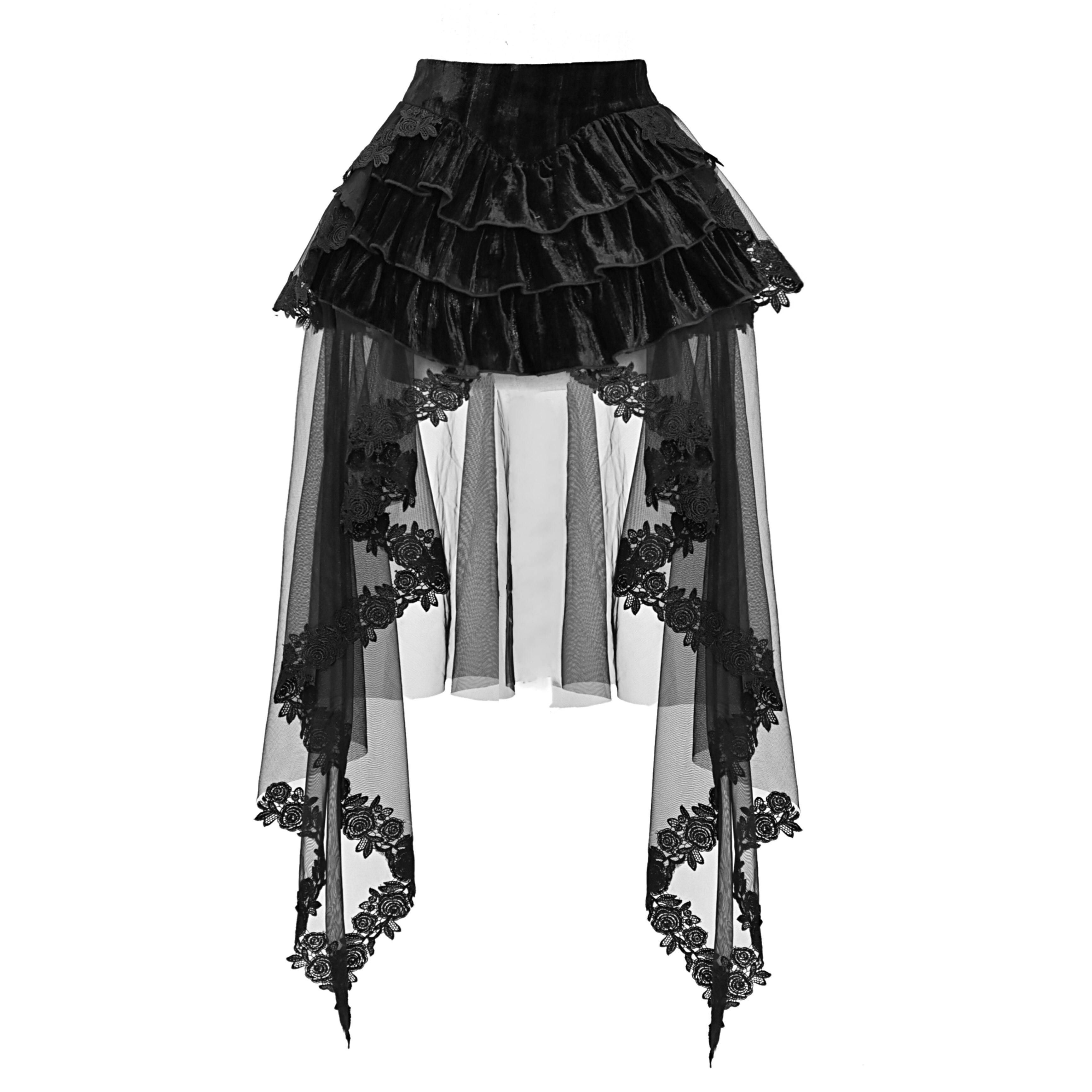 BLOOD_SUPPLY_Gothic_Velvet_Boned_Corset_Spaghetti_Strap_Women's_Polyester_Jsk_/_Jumper_Skirts_734339319794_MISSTT