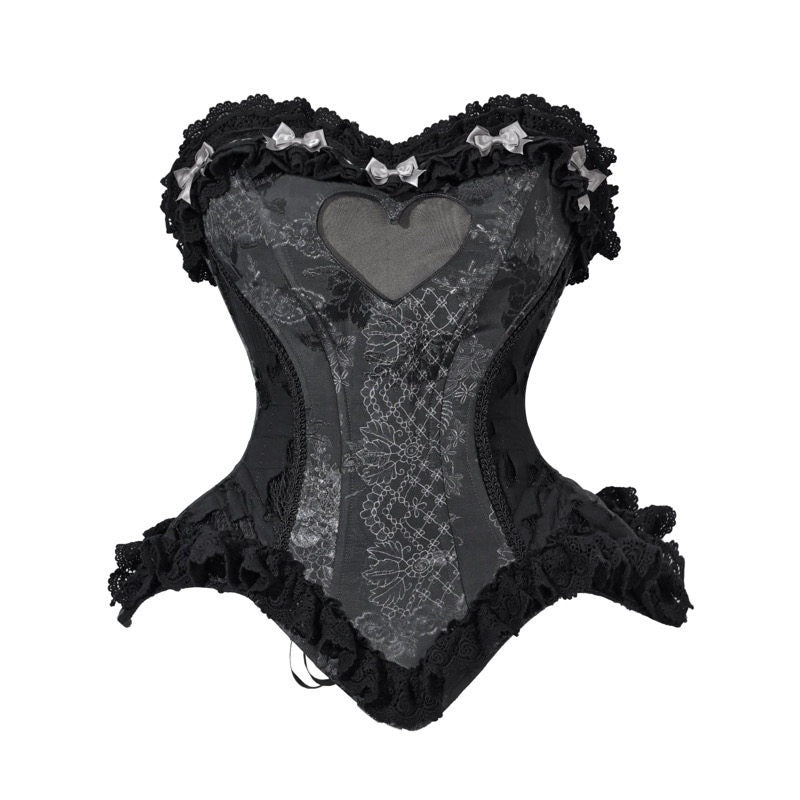 BLOOD_SUPPLY_Heart_Boned_Gothic_Waist_Cinching_A_Line_Narrow_Strap_Women's_Polyester_Bustiers_979009017278_MISSTT