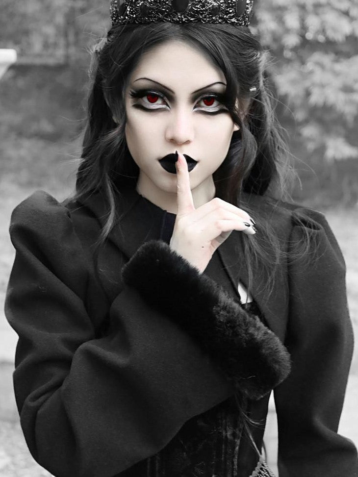 BLOOD SUPPLY Mist Classic Gothic Dark Ornate Batwing Collar Women's Woolen Boleros