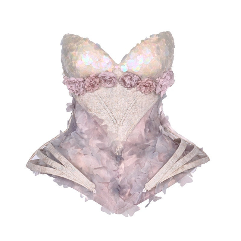 BLOOD_SUPPLY_Moonlight_Beast_Floral_Fishbone_Boned_Spaghetti_Strap_Women's_Polyester_Bustiers_1024838398112_MISSTT