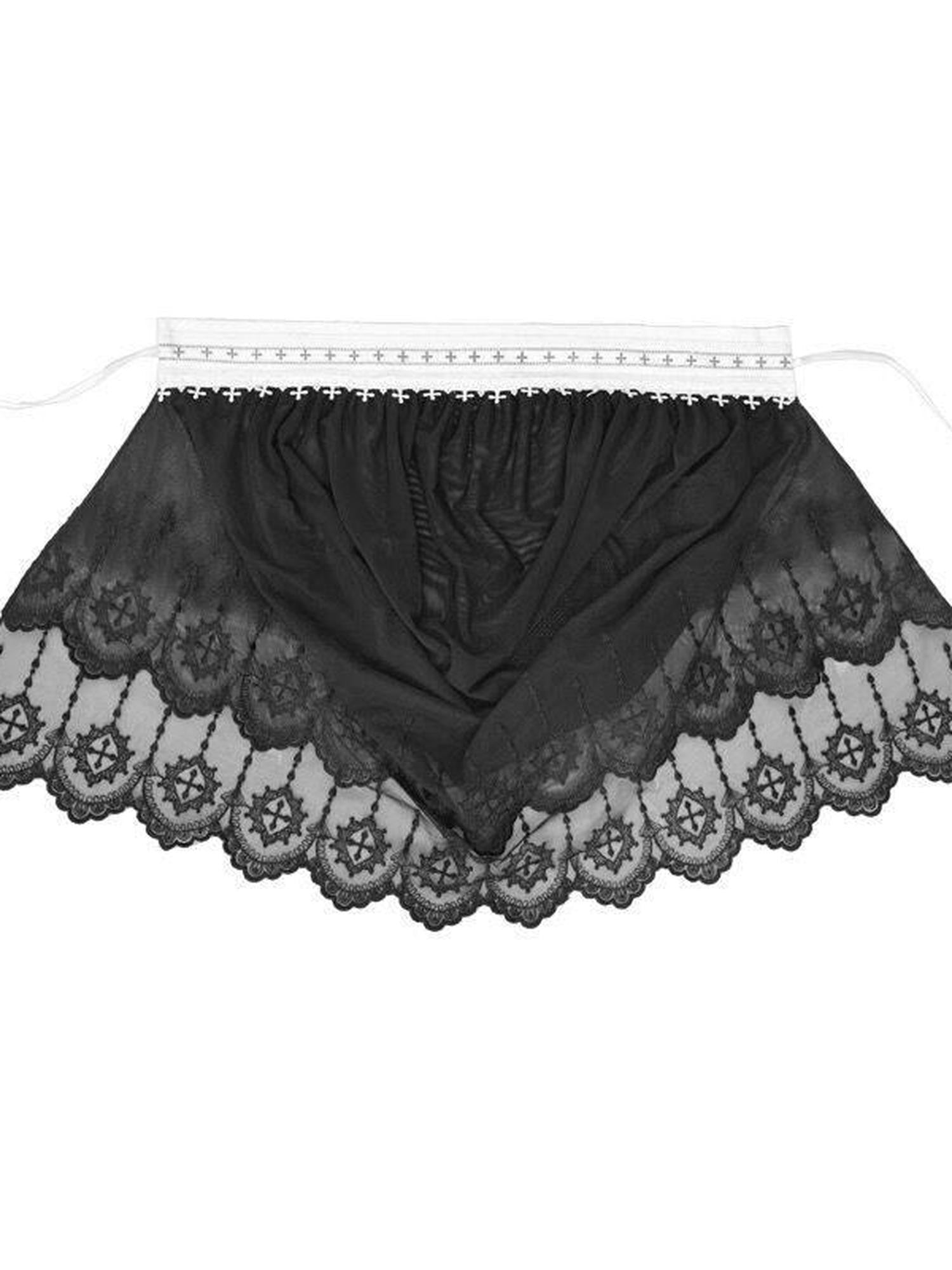 BLOOD SUPPLY Patchwork Double Layer Lace Gothic Cross Women's Tulle Veils