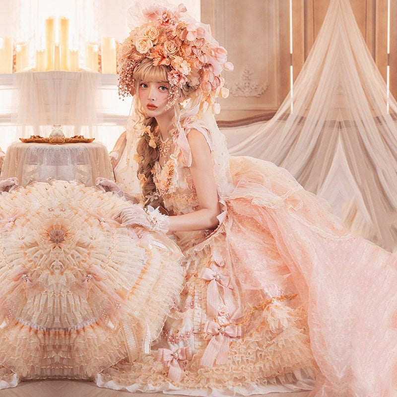 Cat_little_fairy_Apricot_Gilded_Gem_Tea_Party_Vintage_Court_Lolita_Women's_Jsk_/_Jumper_Skirts_663550074021_MISSTT