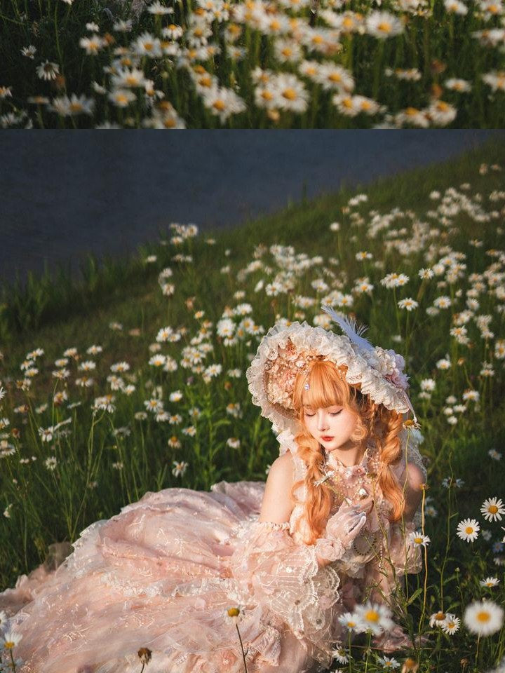 Cat little fairy Bridal Floral Lolita Princess Women's Chiffon Jsk / Jumper Skirts