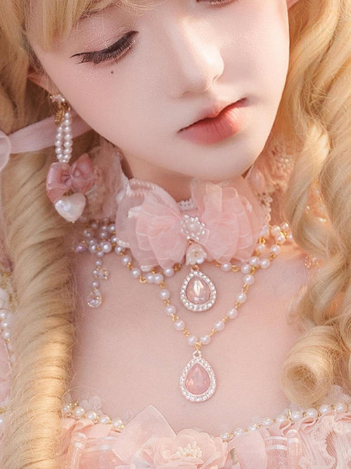 Cat little fairy Bridal Handmade Wand Headpiece Bonnet Gloves Necklace Women's Accessories