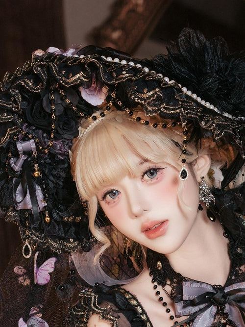 Cat little fairy Butterfly Handmade Wand Headpiece Gloves Bonnet Necklace Women's Accessories