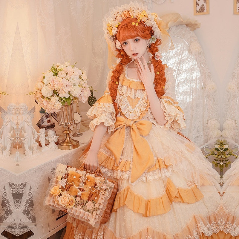 Cat_little_fairy_Cottagecore_Floral_Ruffle_Square_Neck_Puff_Sleeve_Women's_Short_Sleeve_Op_672460848029_MISSTT