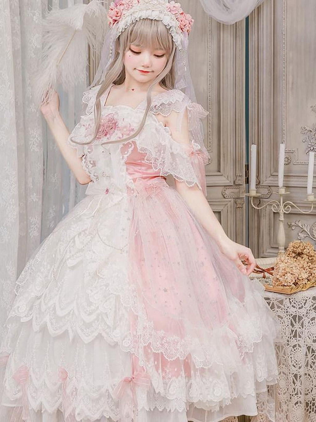 Cat little fairy Glazed Illusion Tea Party Lolita Princess Aline Women's Jsk / Jumper Skirts