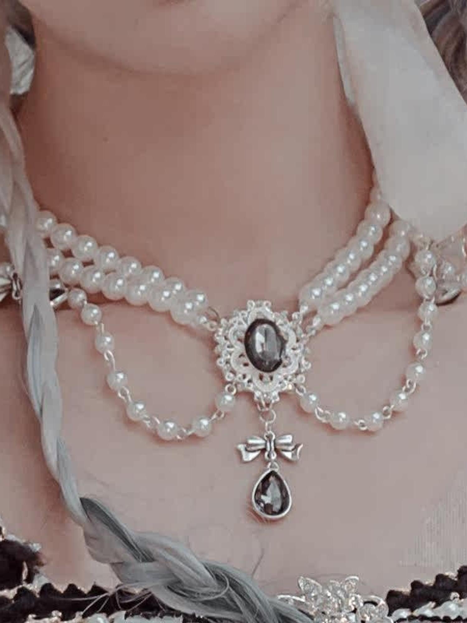 Cat little fairy Handmade Flat Cap Bridal Veil Necklace Gloves Women's Headpiece Accessories