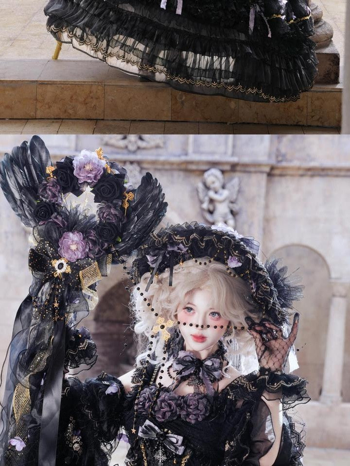 Cat little fairy Moonlight Butterfly Bridal Tea Party A Line Lolita Women's Jsk / Jumper Skirts