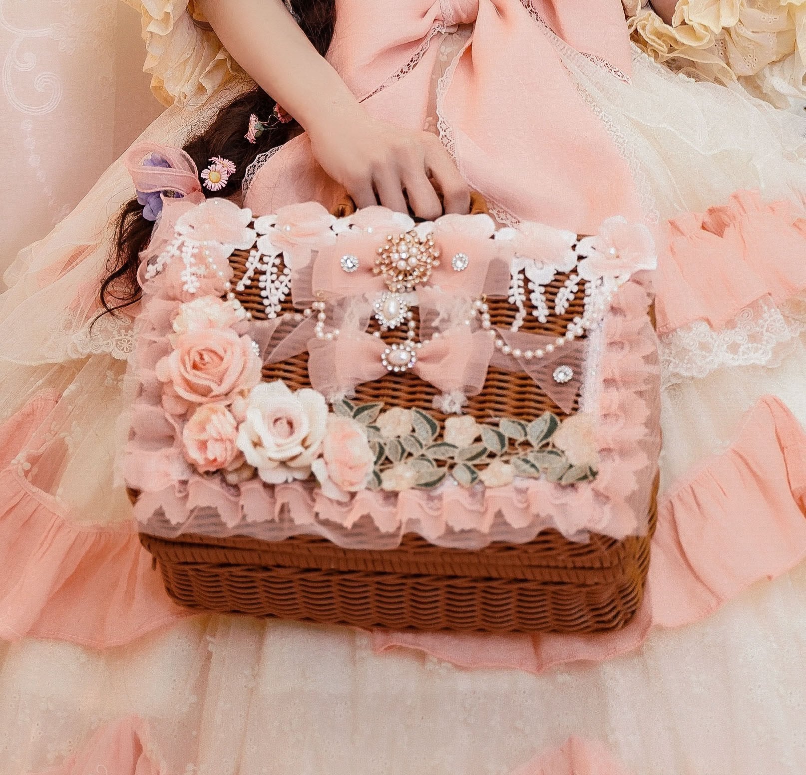 Cat_little_fairy_Petal_Pink_Handwoven_Vintage_Bonnet_Women's_Rattan_Accessories_672694780123_MISSTT