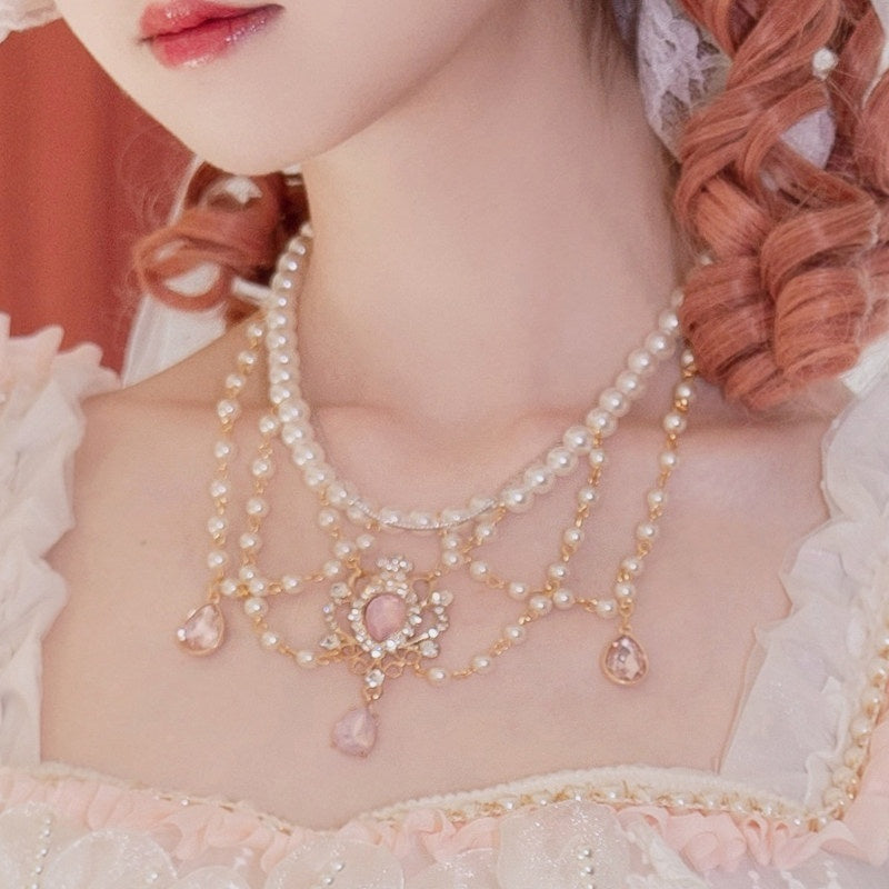 Cat_little_fairy_Pink_White_Lace_Flower_Handmade_Bridal_Lolita_Women's_Lace_Veil_Accessories_682493186581_MISSTT