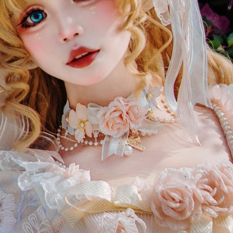 Cat_little_fairy_Rose_Floral_Handmade_Bridal_Flat_Hat_Necklace_Gloves_Women's_Accessories_790240952240_MISSTT