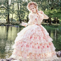 Cat_little_fairy_Sunset_Orange_Rose_Print_Bridal_Lolita_Women's_Chiffon_Jsk_/_Jumper_Skirts_782030942262_MISSTT