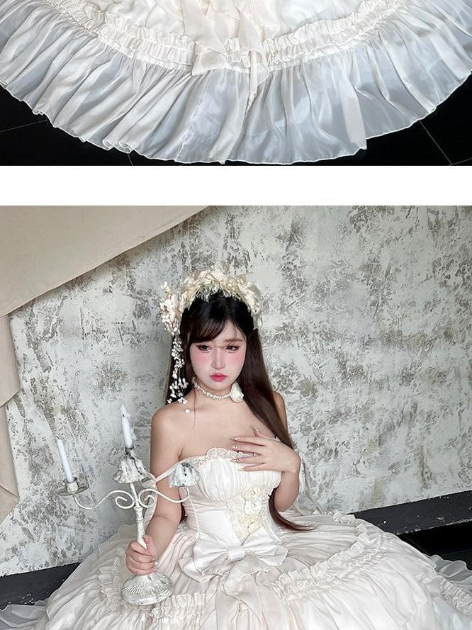 Diamond Sweetheart Antique Floral Ladylike Full Skirt Women's Other Material Jsk / Jumper Skirts