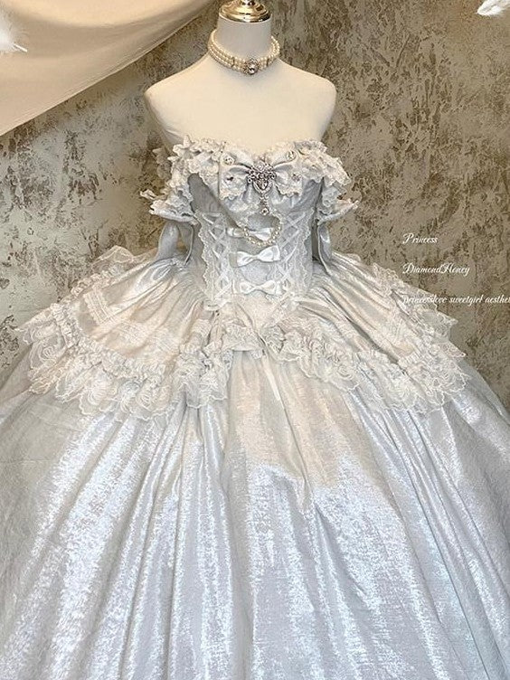 Diamond Sweetheart Butterfly Veil Romantic Ceremony Women's Jsk / Jumper Skirts