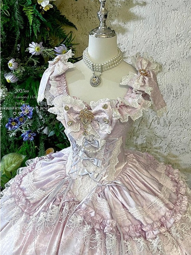 Diamond Sweetheart Butterfly Veil Romantic Ceremony Women's Jsk / Jumper Skirts