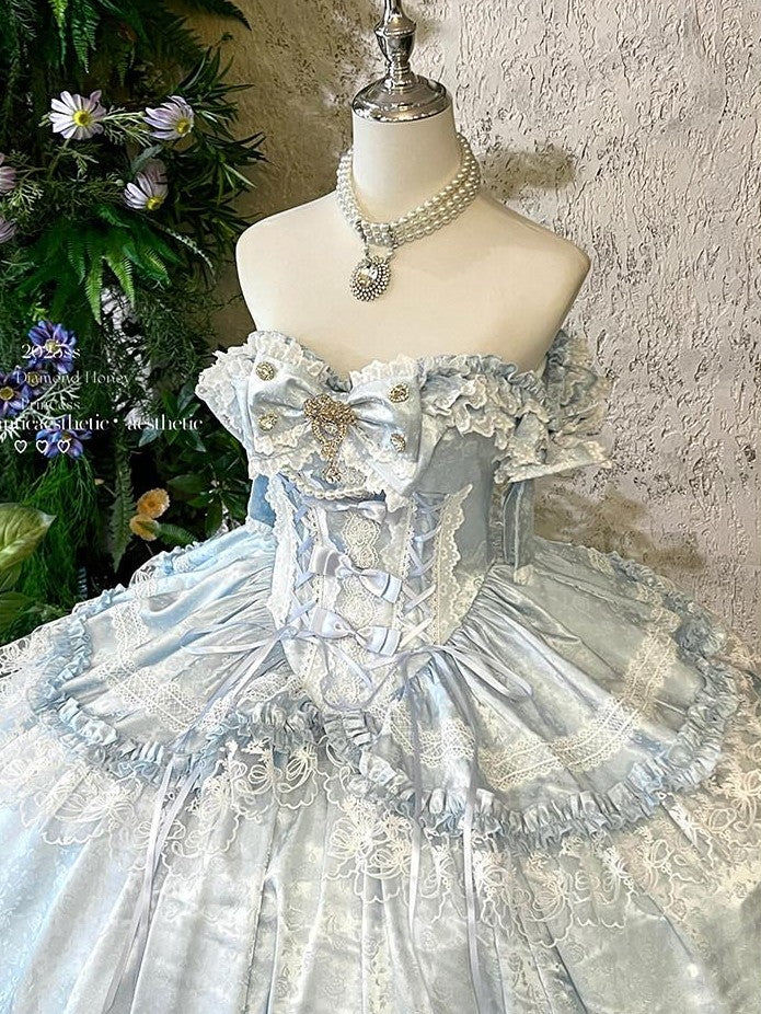 Diamond Sweetheart Butterfly Veil Romantic Ceremony Women's Jsk / Jumper Skirts