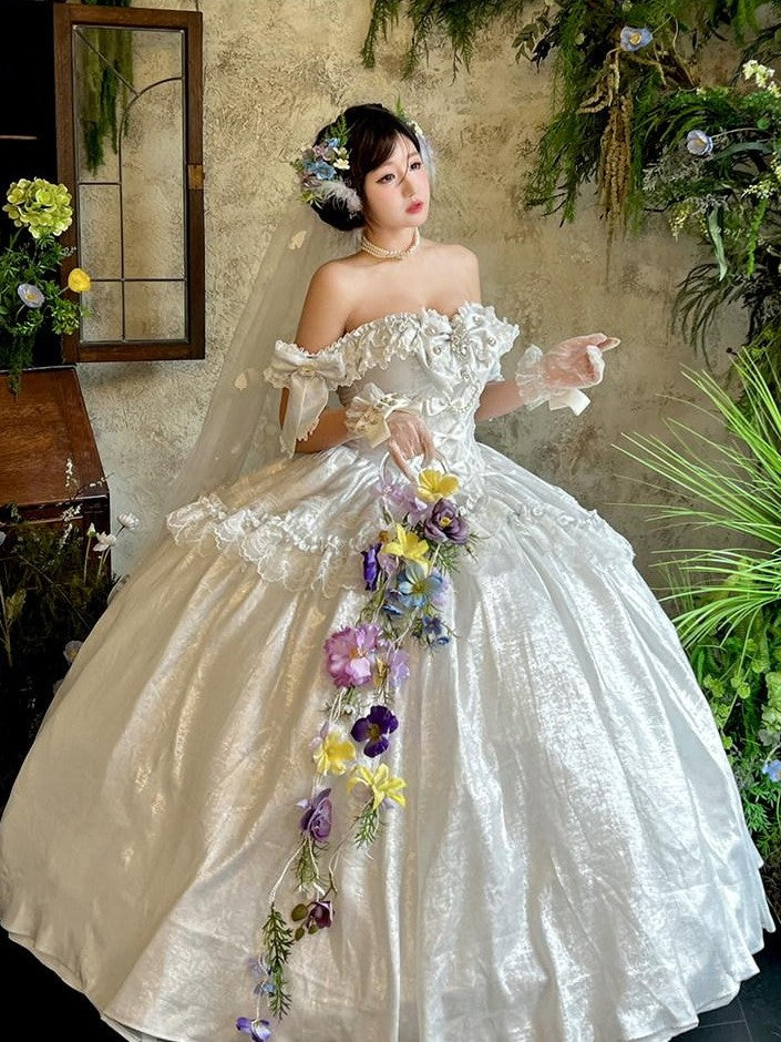 Diamond Sweetheart Butterfly Veil Romantic Ceremony Women's Jsk / Jumper Skirts