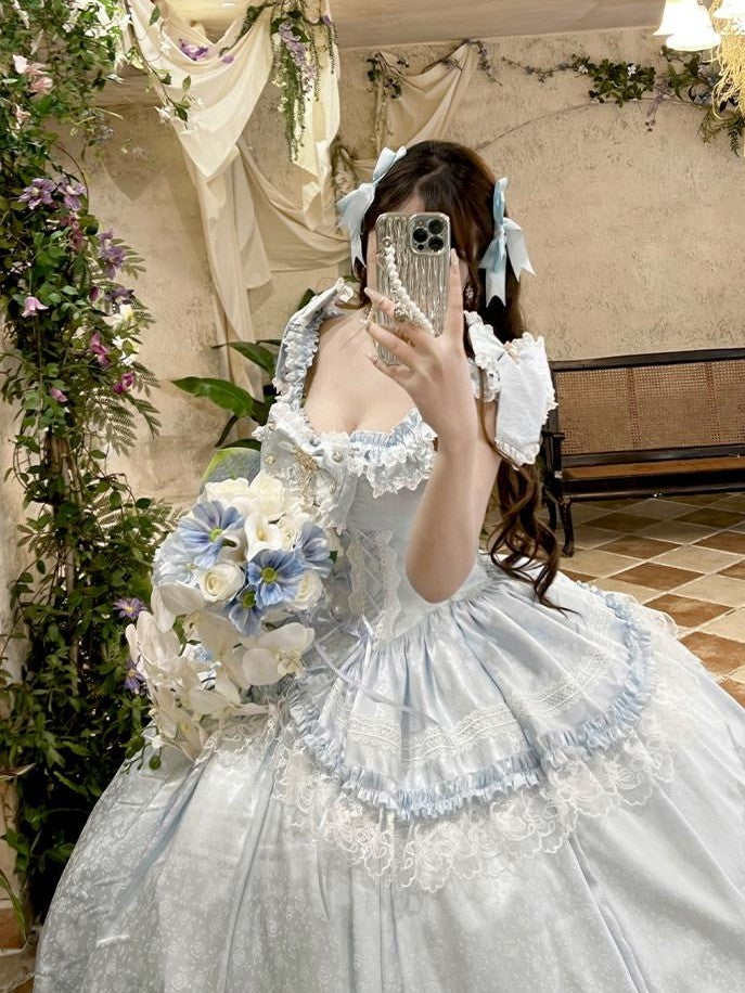 Diamond Sweetheart Butterfly Veil Romantic Ceremony Women's Jsk / Jumper Skirts