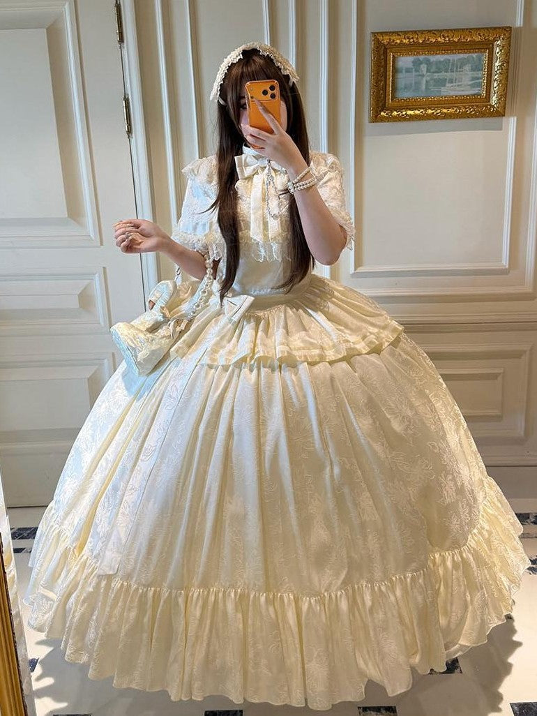 Diamond Sweetheart Elegant French Long Evening Slimming Lady Silhouette Women's Short Sleeve Op