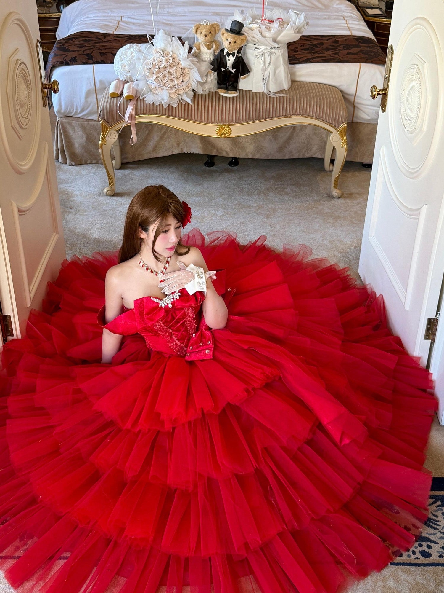 Diamond Sweetheart Eternal Gem Back Bow Long Ballet Women's Tulle Jsk / Jumper Skirts