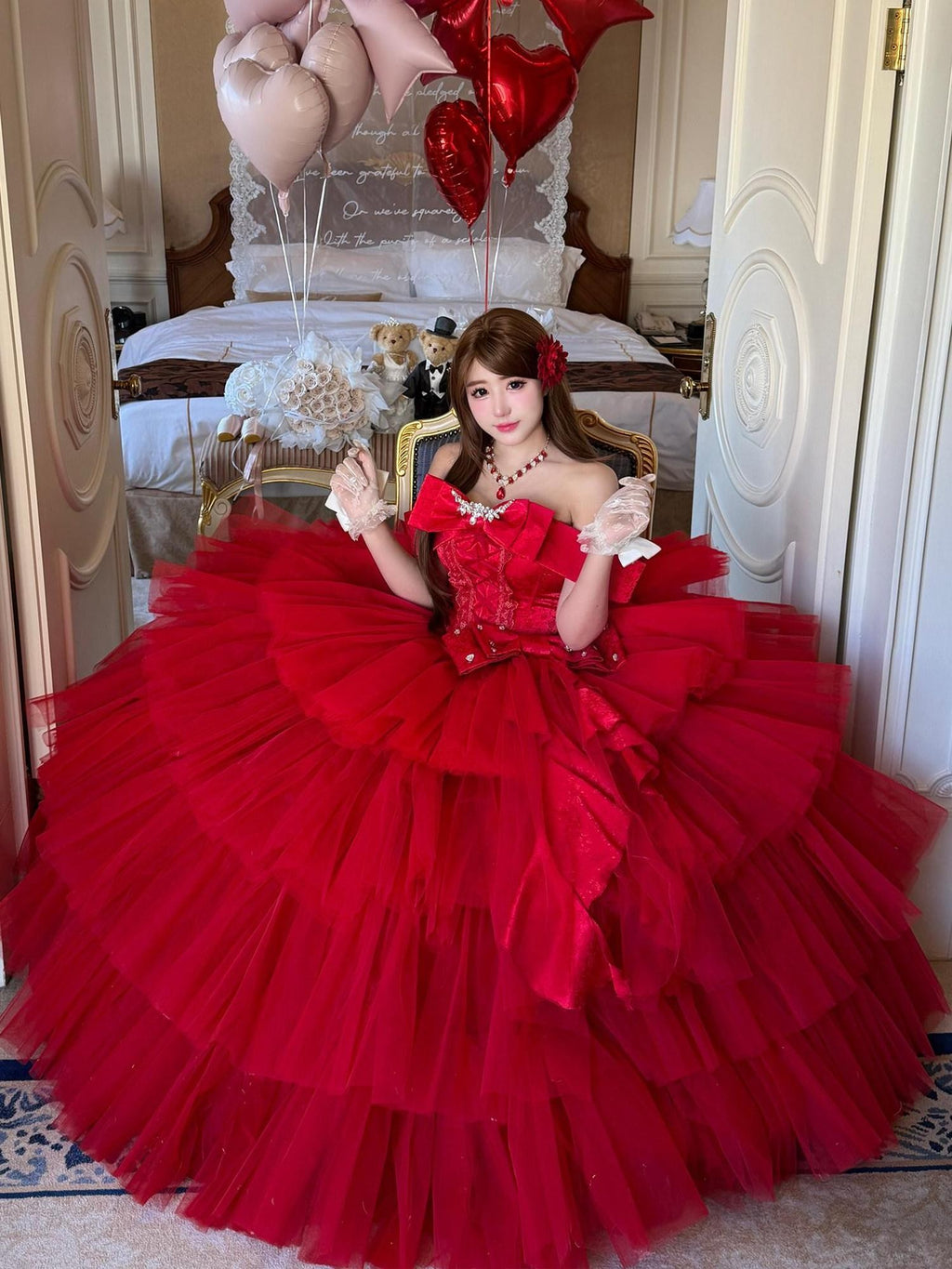 Diamond Sweetheart Eternal Gem Back Bow Long Ballet Women's Tulle Jsk / Jumper Skirts