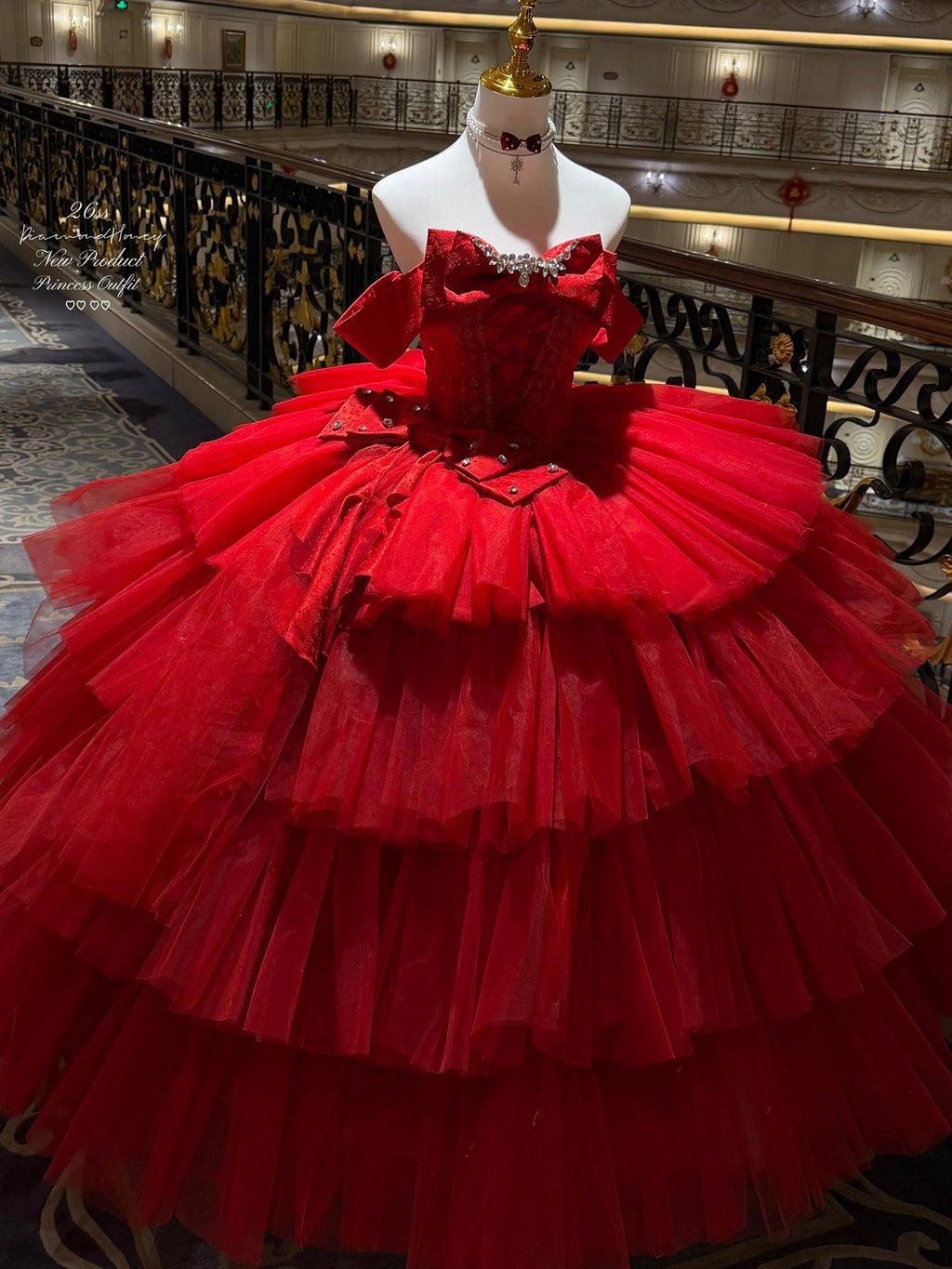 Diamond Sweetheart Eternal Gem Back Bow Long Ballet Women's Tulle Jsk / Jumper Skirts