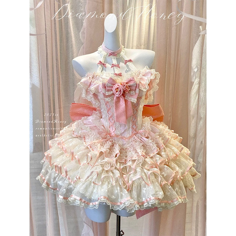 Diamond_Sweetheart_Mint_Blush_Heavy_Rose_Lace_Romantic_Princess_Women's_Jsk_/_Jumper_Skirts_920303109356_MISSTT