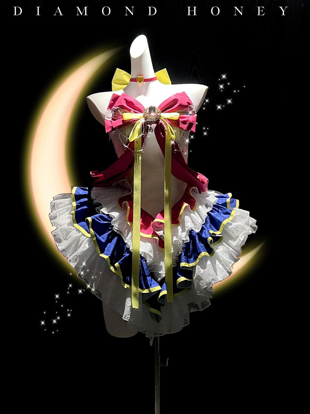 Diamond Sweetheart Moon Transformation Magical Girl Neck Accessory Women's Jsk / Jumper Skirts