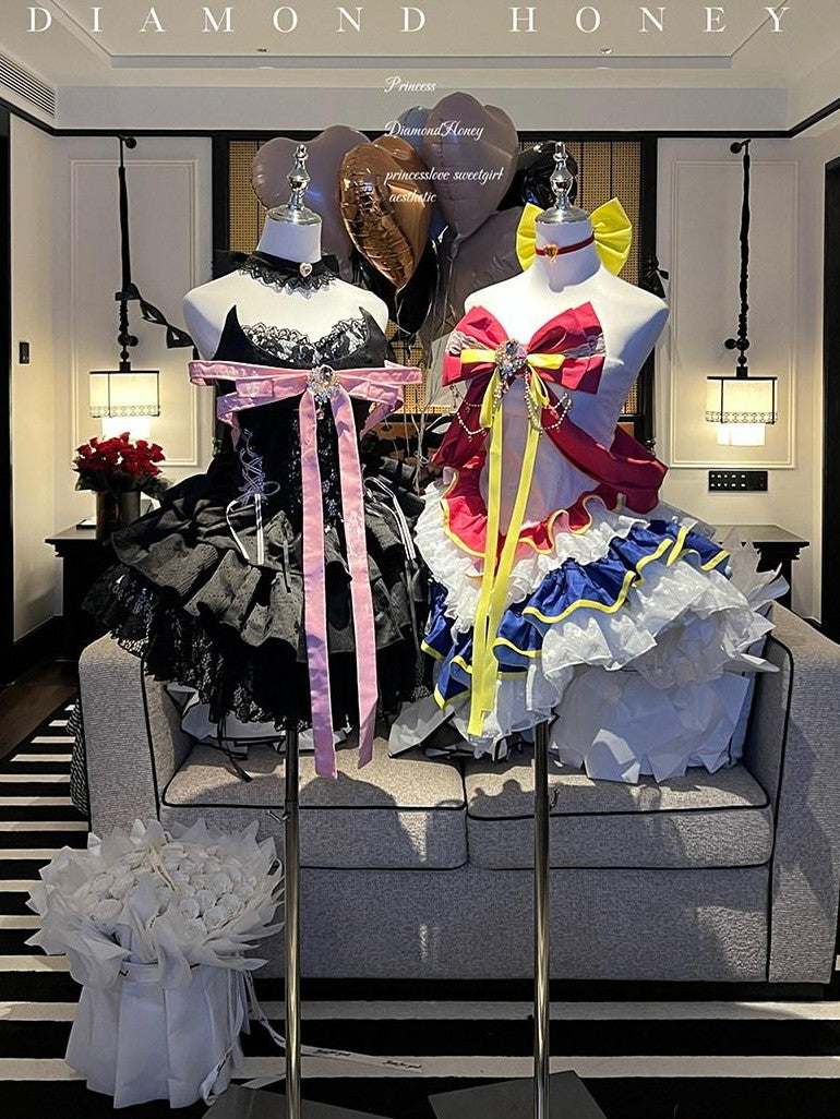 Diamond Sweetheart Moon Transformation Magical Girl Neck Accessory Women's Jsk / Jumper Skirts