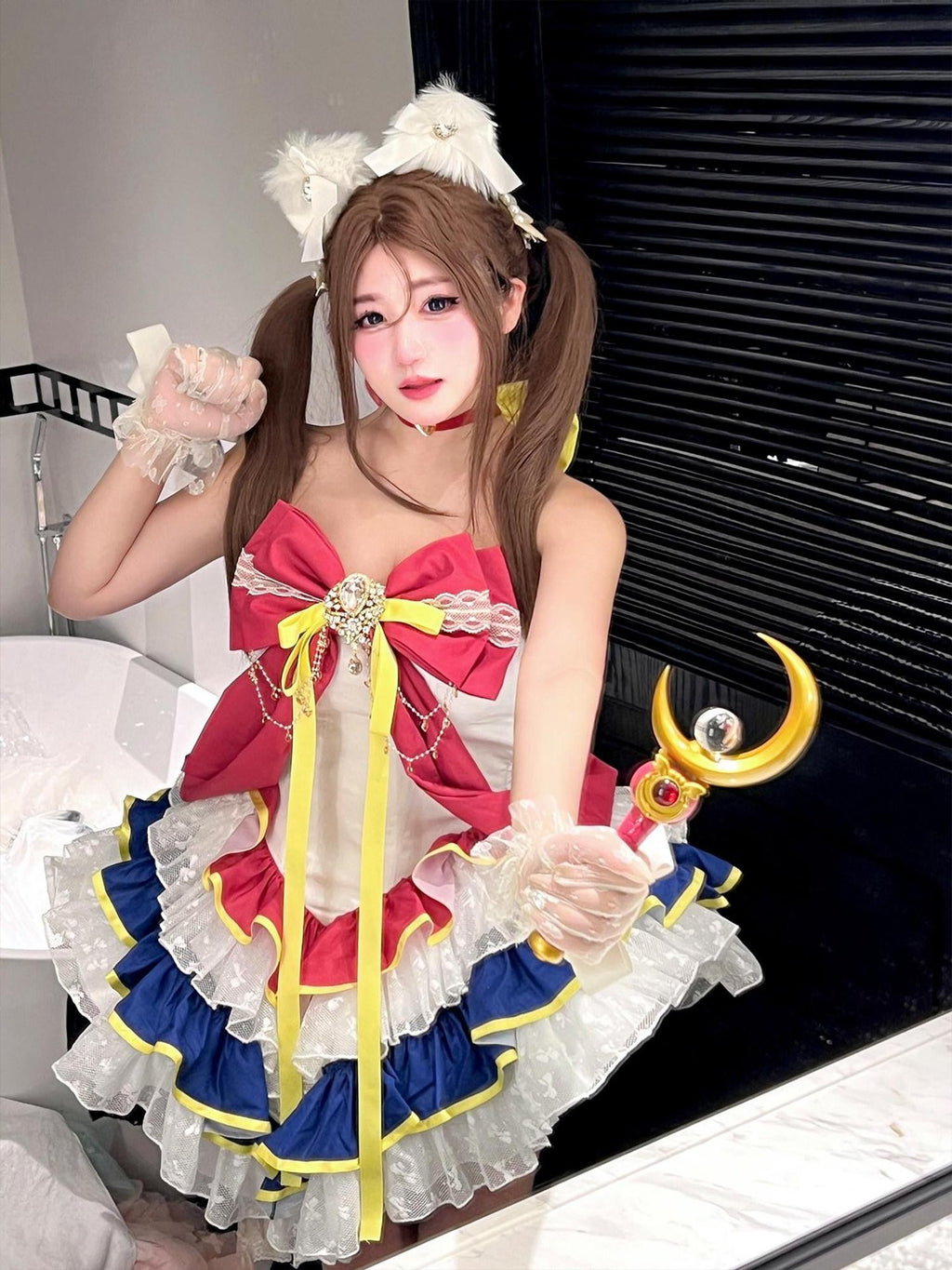 Diamond Sweetheart Moon Transformation Magical Girl Neck Accessory Women's Jsk / Jumper Skirts