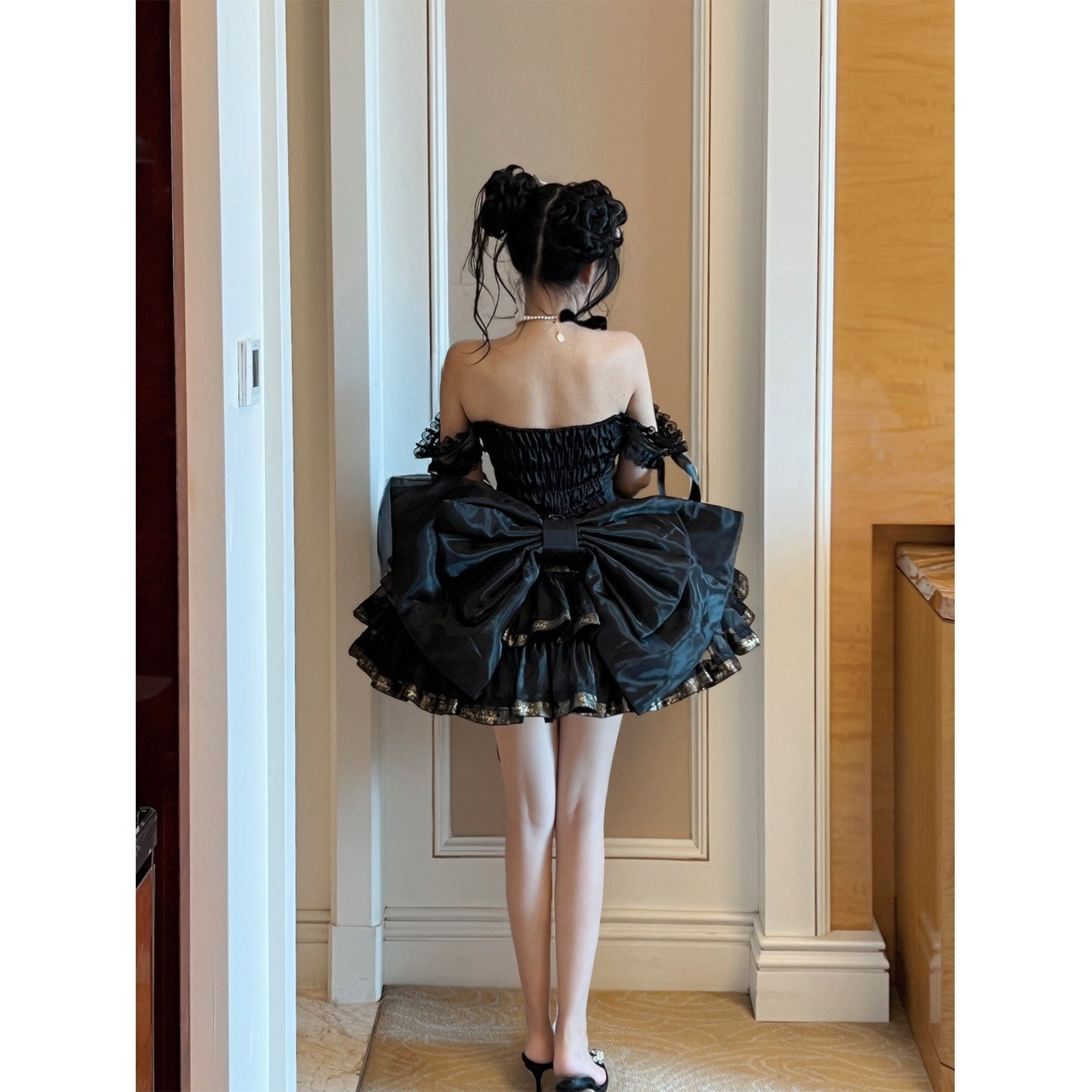 Diamond_Sweetheart_Pink_Back_Bow_Ribbon_Princess_Women's_Polyester_Jsk_/_Jumper_Skirts_966616009505_MISSTT