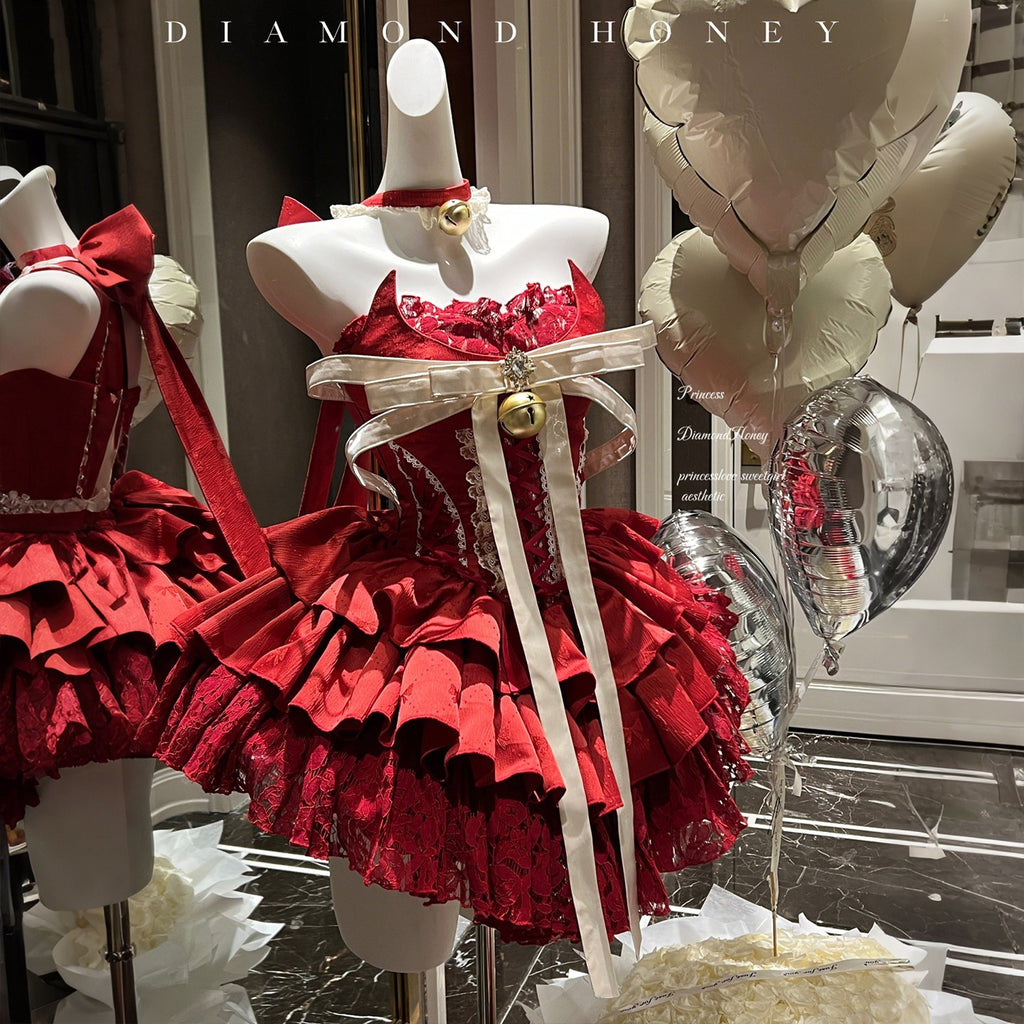 Diamond_Sweetheart_Red_Strapless_Zipper_Bow_Bell_Halter_Women's_Tulle_Jsk_/_Jumper_Skirts_987189344629_MISSTT