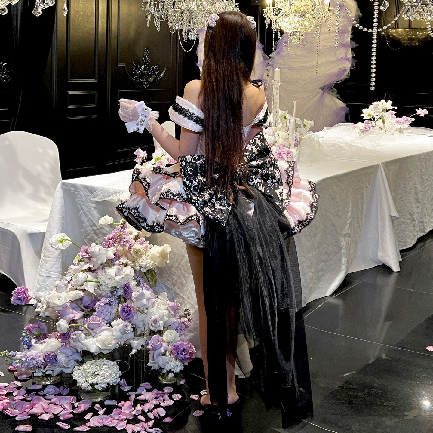 Diamond_Sweetheart_Romantic_Slimming_Lace_Bow_Train_Women's_Lightweight_Jsk_/_Jumper_Skirts_1020467863609_MISSTT