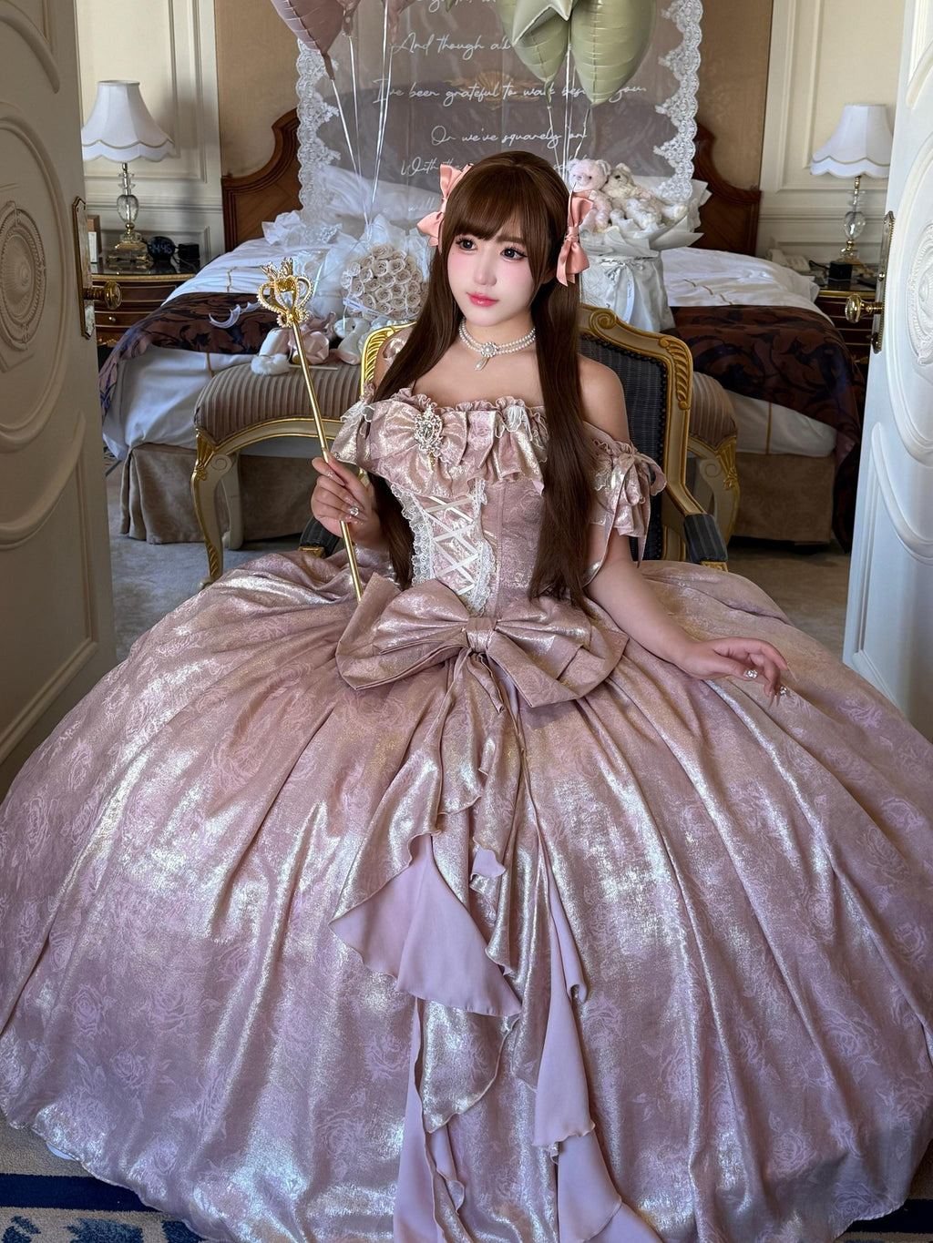 Diamond Sweetheart Rose Pink Velvet Women's Elegant Slim French Long Jsk / Jumper Skirts