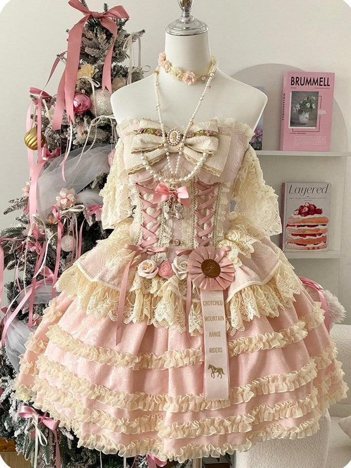 Diamond Sweetheart Slimming Romantic Birthday Pink Women's Other Material Jsk / Jumper Skirts