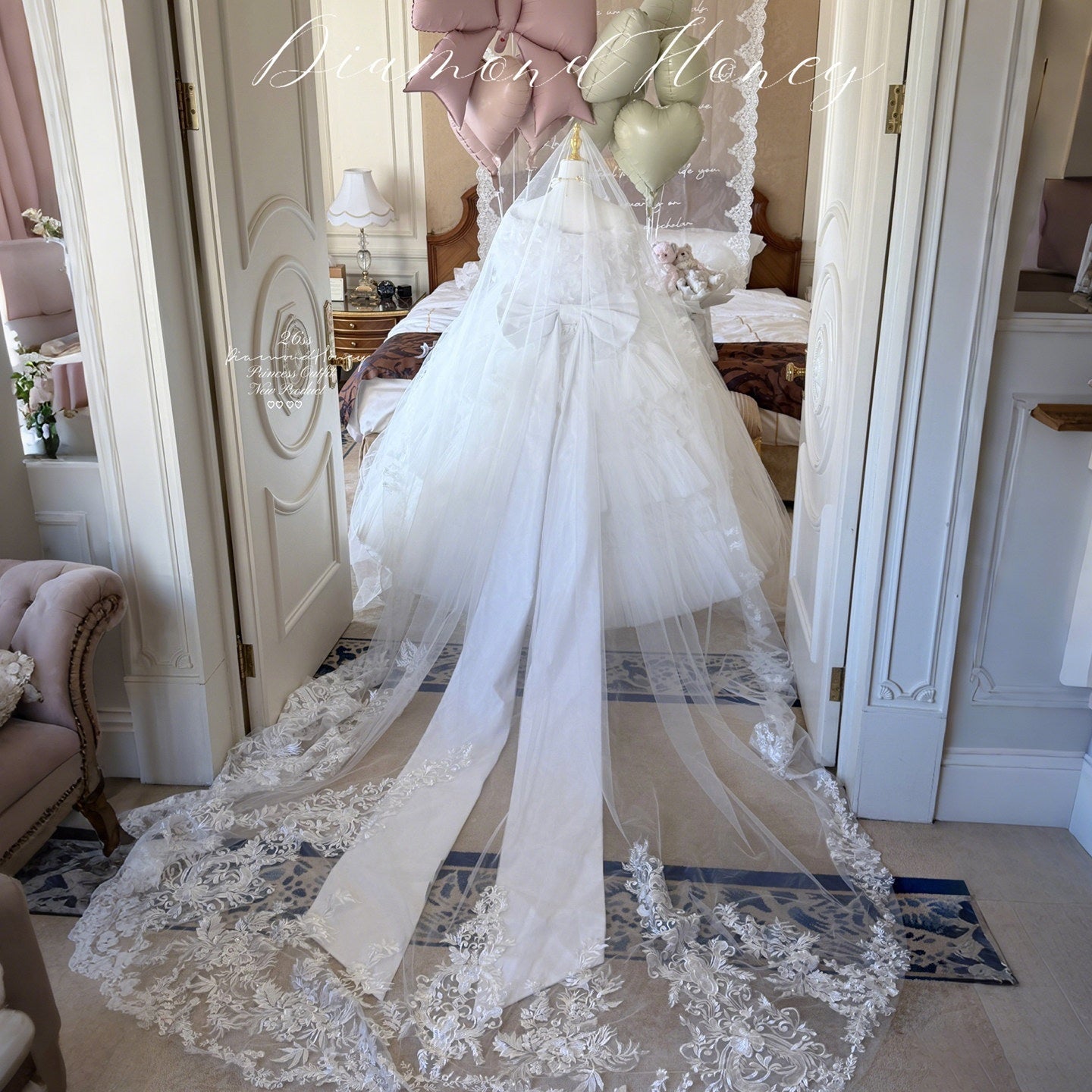 Diamond_Sweetheart_Starfall_Cloud_Floral_Train_Bow_Long_Women's_Lightweight_Jsk_/_Jumper_Skirts_1047994102191_MISSTT