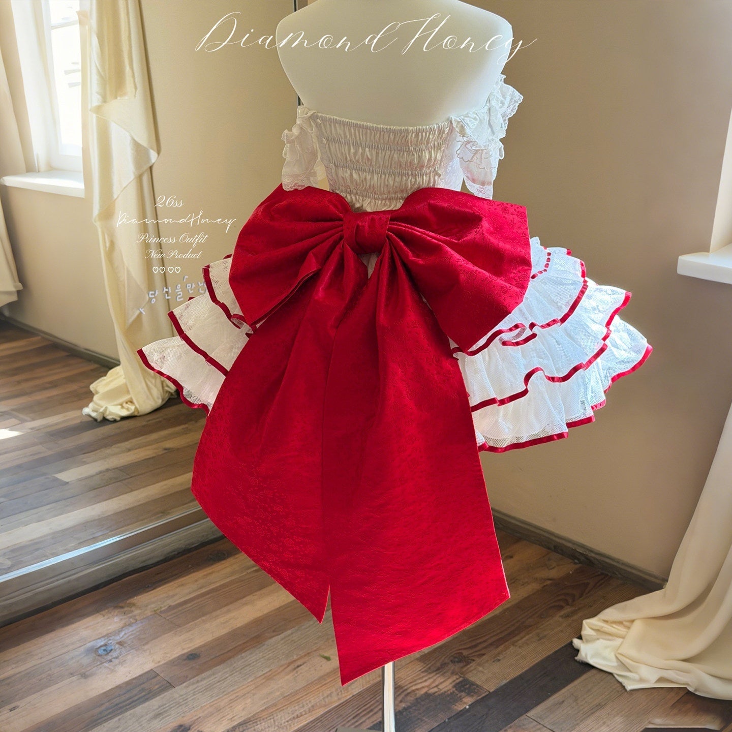 Diamond_Sweetheart_Strawberry_Print_Trailing_Bow_Mini_Fairy_Women's_Short_Sleeve_Op_1033877758346_MISSTT
