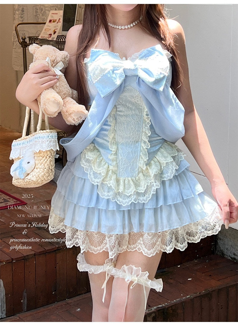 Diamond_Sweetheart_Vintage_Ballet_Pink_Romantic_Bow_Lace_Doll_Women's_Lace_Skirt_Sets_811200963419_MISSTT