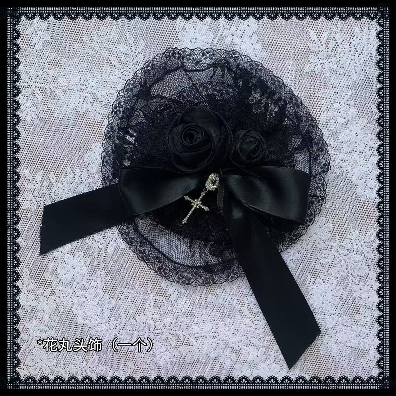 Ekomi_Black_Gothic_Square_Collar_Women's_A_Line_Lace_Short_Sleeve_Op_1055070395566_MISSTT